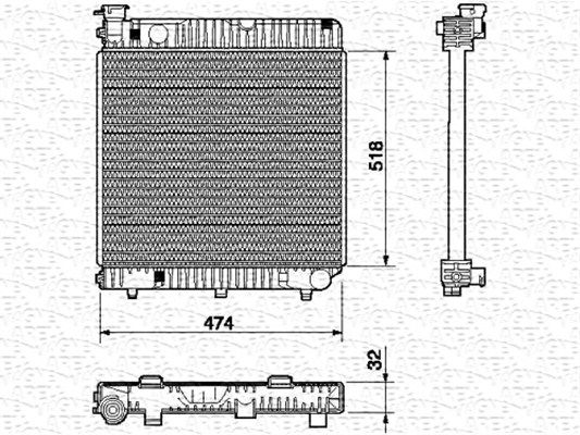 MAGNETI MARELLI Radiators, Motora dzesēšanas sistēma 350213523000